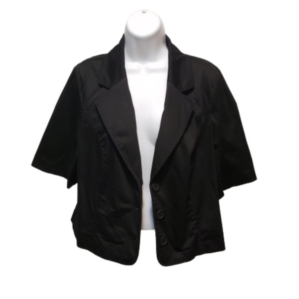 Lane Bryant Black Mid Sleeve Blazer